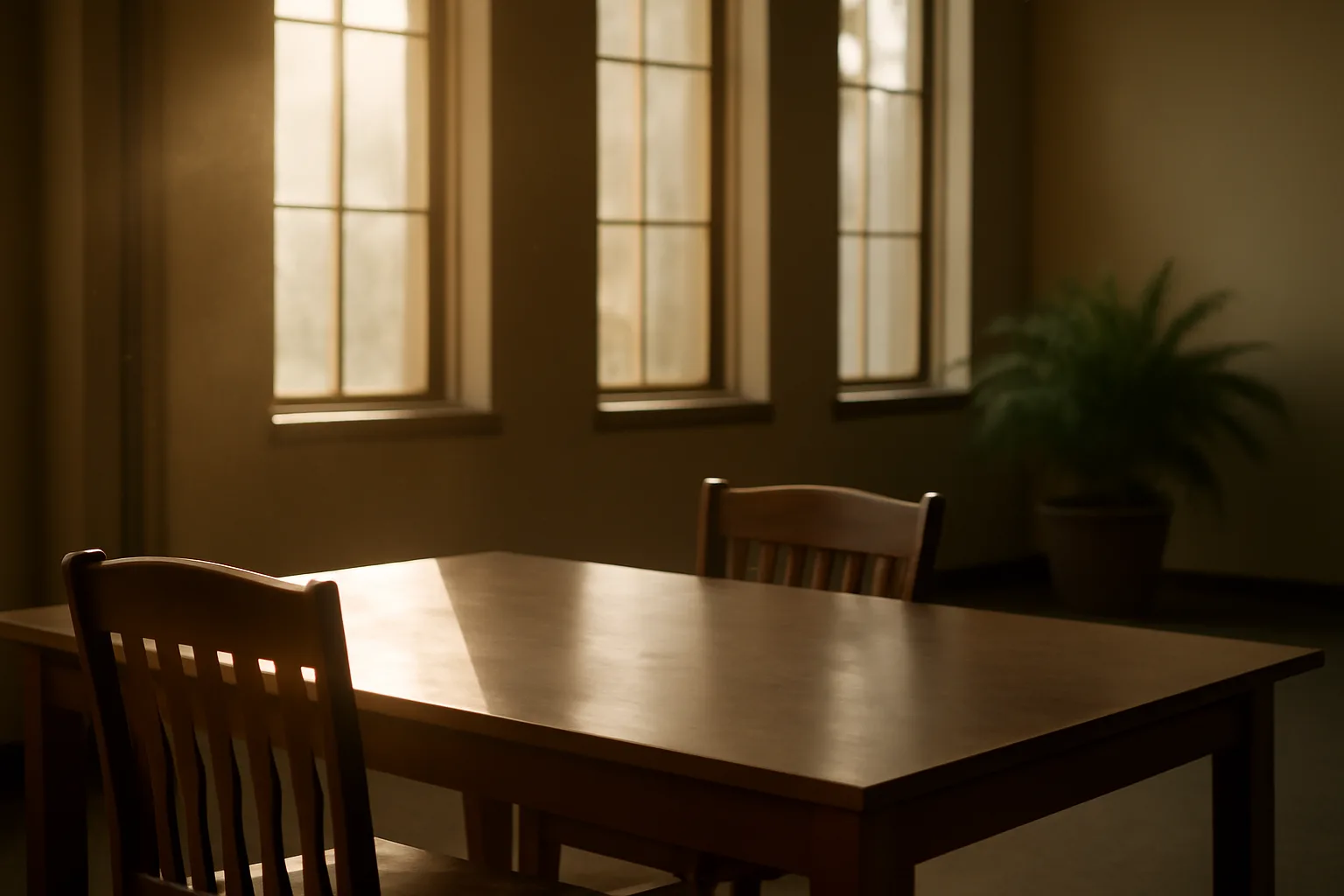Empty Tallahassee meeting room used for guardian ad litem renewal talks