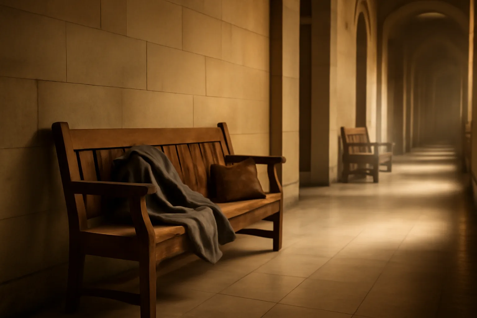 Empty Little Rock courthouse hallway for Arkansas guardian ad litem cost