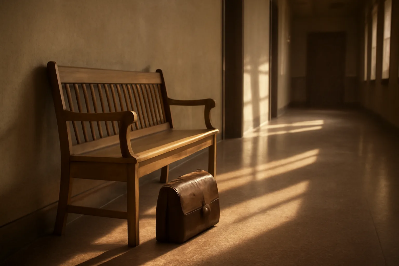Empty Pulaski County courthouse hallway used for guardian ad litem cases